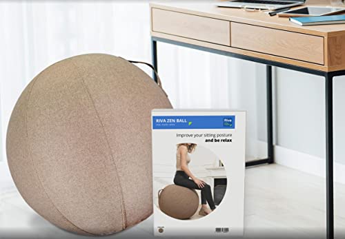 Silla de Bola Pilates y Yoga para Oficina Riva Office Zen Ball 65 cm Marrón