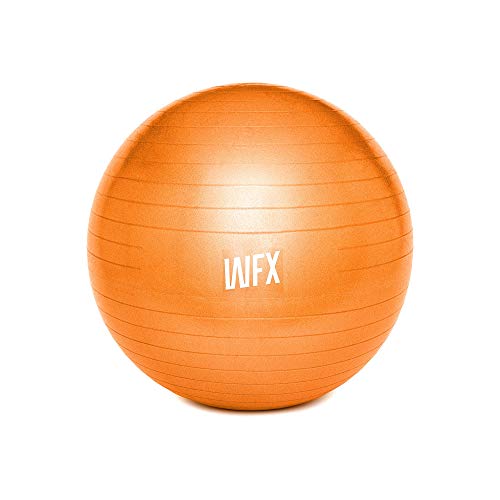 DoYourSports Pelota de Ejercicio para Yoga, Equilibro, Fitness, Entrenamiento – Bomba Incluida – 85 cm - Pelota de Pilates – Balón de Ejercicio - Naranja